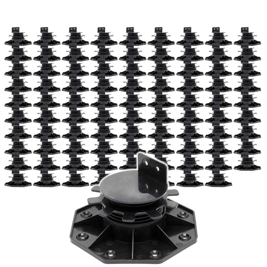 Set 90 supporti per pavimenti galleggianti, Altezza regolabile 33-64mm Max 2700 kg, Piedini Decking