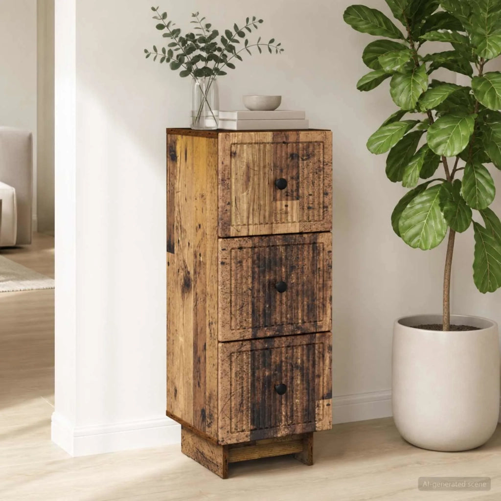 Mobile con Cassetti Legno antico 33 x 34,5 x 90 cm 893933