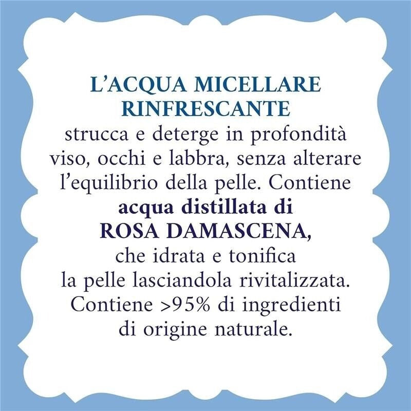 ACQUA MICELLARE ALLE ROSE 200 ML ALLA ROSA DAMASCENA RINFRESCANTE