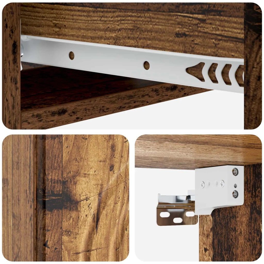 Tavolino da Parete Laterale Legno antico 59 x 34,5 x 17 cm 898153