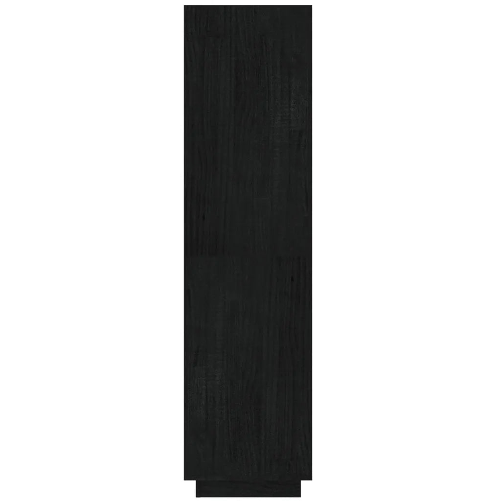 Libreria/Divisorio Nero 40x35x135 cm in Legno Massello di Pino 810853