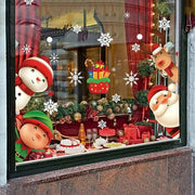 Decorazioni per finestre da autoadesivo per Natale, immagini per finestre di bambini invernali di Babbo Natale, 82 pezzi, adesivi per finestre da applicare da soli.