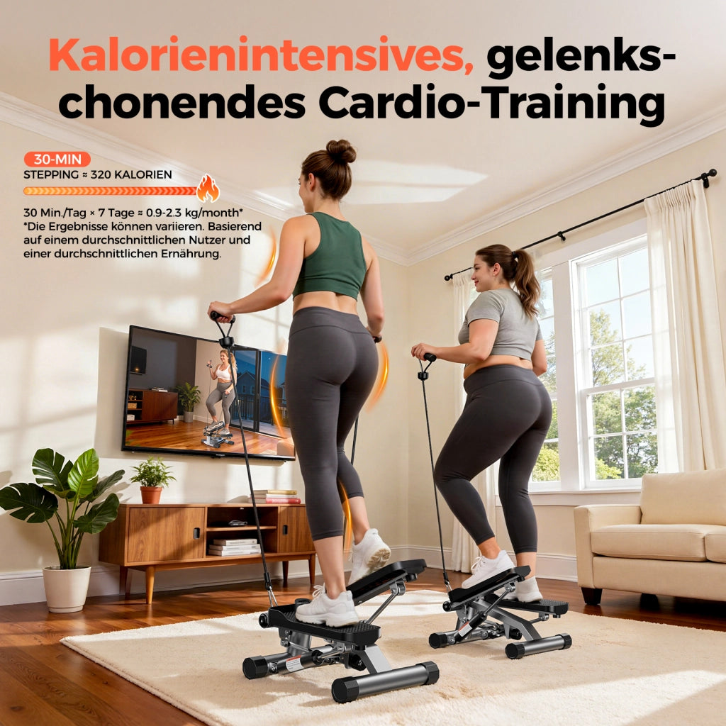 Scala stepper per esercizi a casa - zephmum - con corde di potenza per allenamento gambe braccia glutei