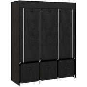 Armadio Guardaroba Pieghevole in Tessuto ¨C zephmum ¨C 125x43x162.5cm Nero