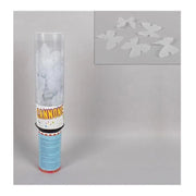 Trade Shop - Tubo Spara Coriandoli Farfalle Bianche Carta Cannone Feste Matrimonio Party 30cm -