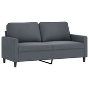 Divano | Divano da soggiorno | Sofa a 2 Posti grigio scuro140 cm in Velluto