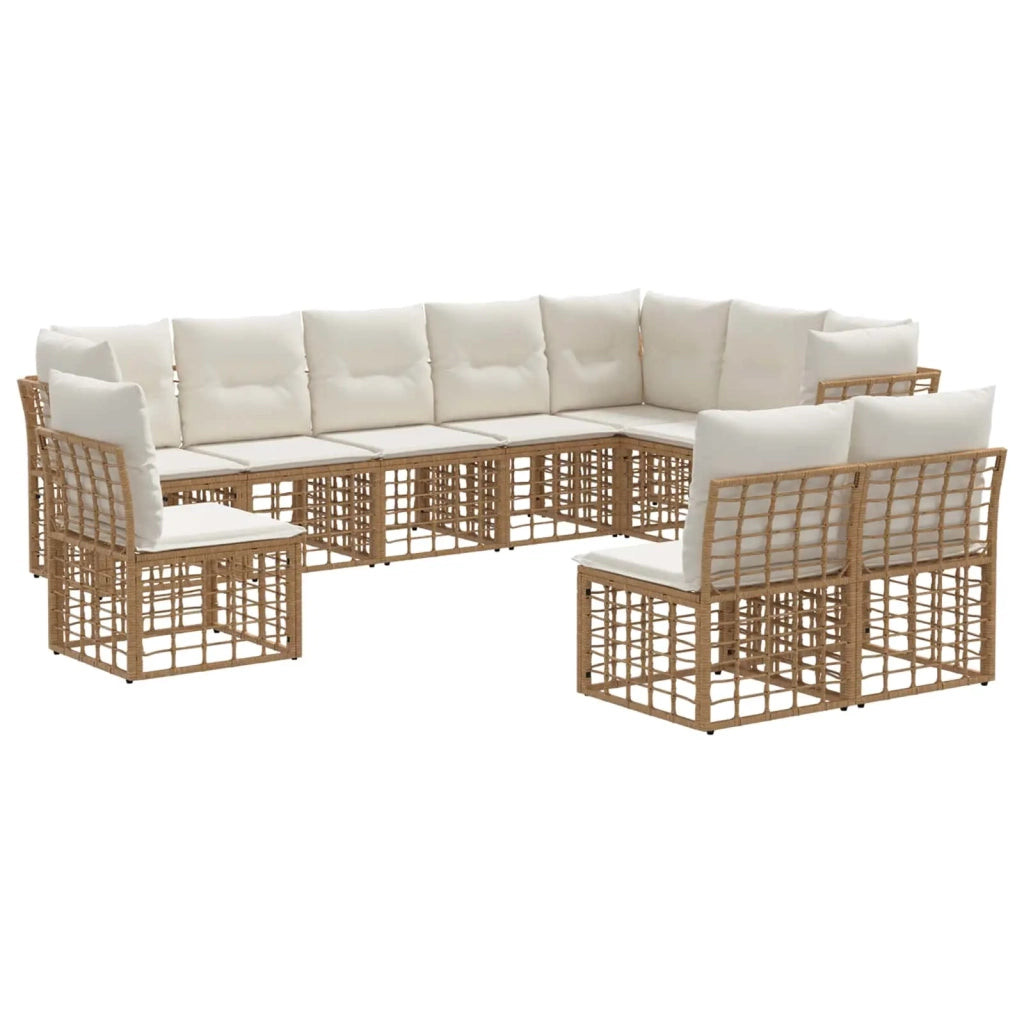 Set di divani da esterno Naturale Poliestere 3437492