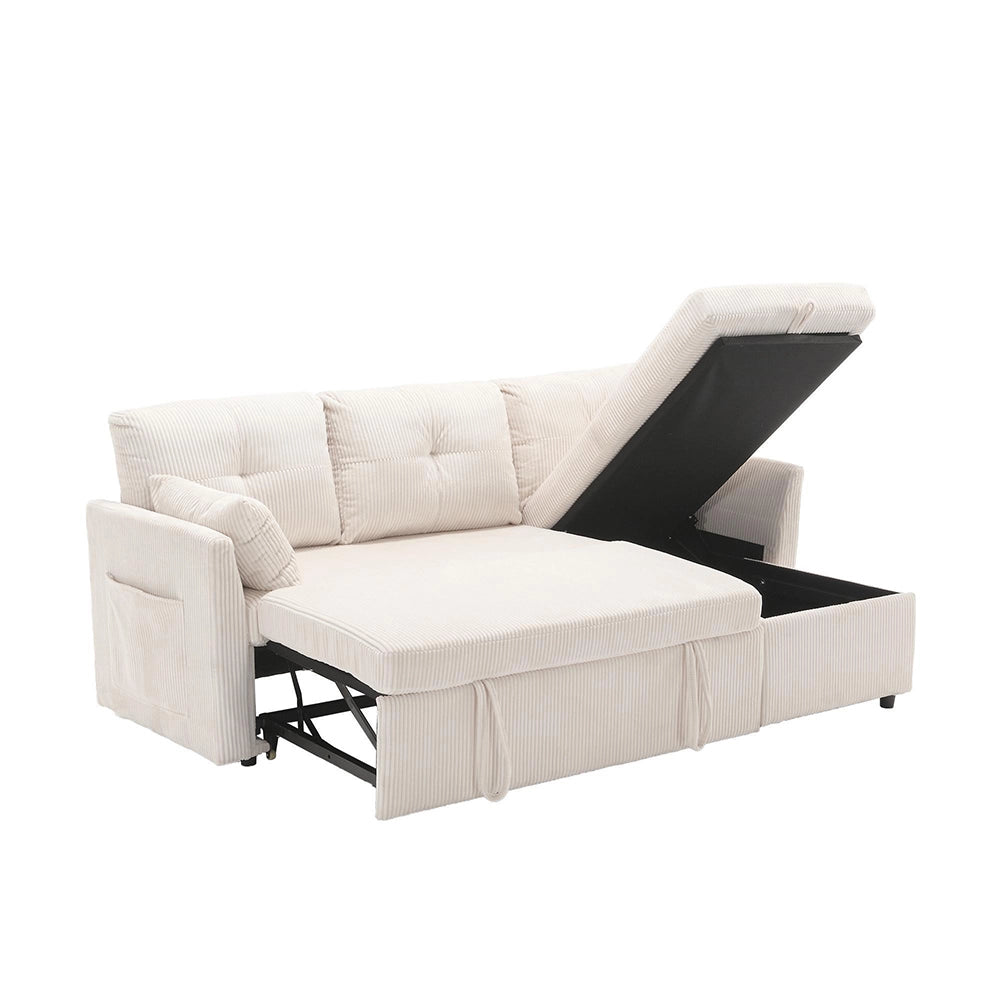 Divano letto multifunzione - Xylo - Modulare L, con sedili contenitori