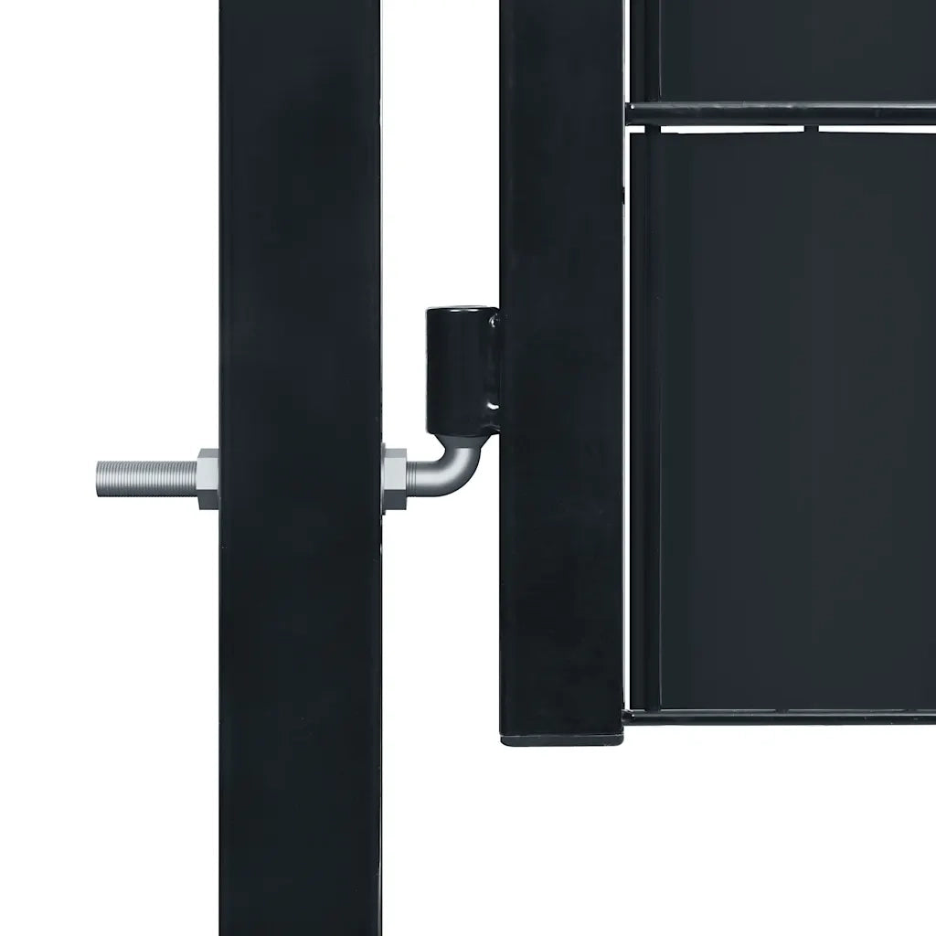 Cancello per Recinzione in PVC e Acciaio 100x204 cm Antracite cod mxl 39845