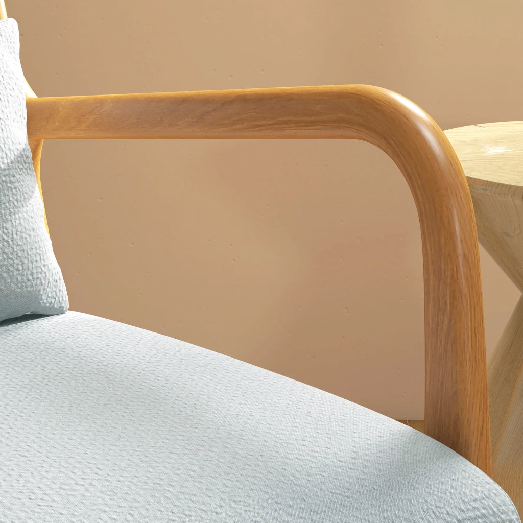 Poltrona a dondolo in legno massello ¨C zephmum ¨C grigio chiaro