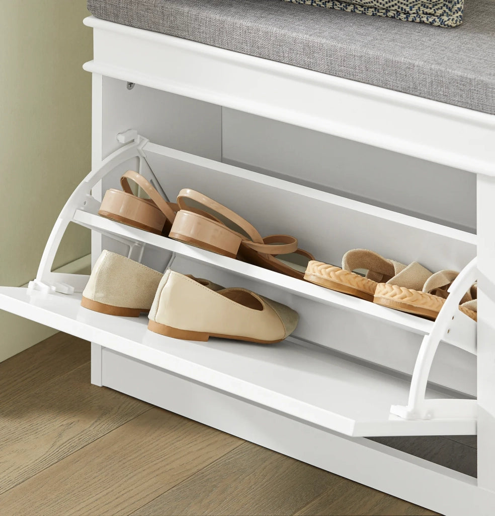 Scarpiera salvaspazio Slim Mobili per Scarpe Serie Scarpiere 104x24x52cm Bianco FSR64-W