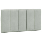 Cuscino Testiera Hanko Grigio Chiaro 100 cm in Velluto CFW1647202
