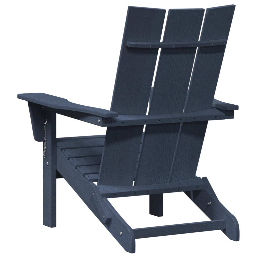 Sedie Adirondack Pieghevoli  2 pcs Blu Marina 74.5x80.5x90 cm HDPE