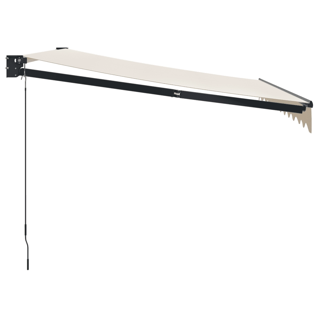Tenda da Sole Retrattile Crema 3,5x2,5 m in Tessuto e Alluminio