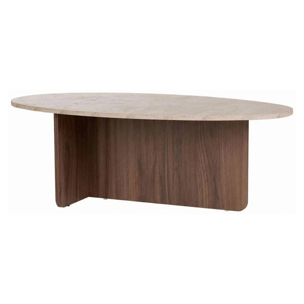 Parona, Tavolino da Salotto Forma Rettangolare, 120x65x40h cm Marrone Noce