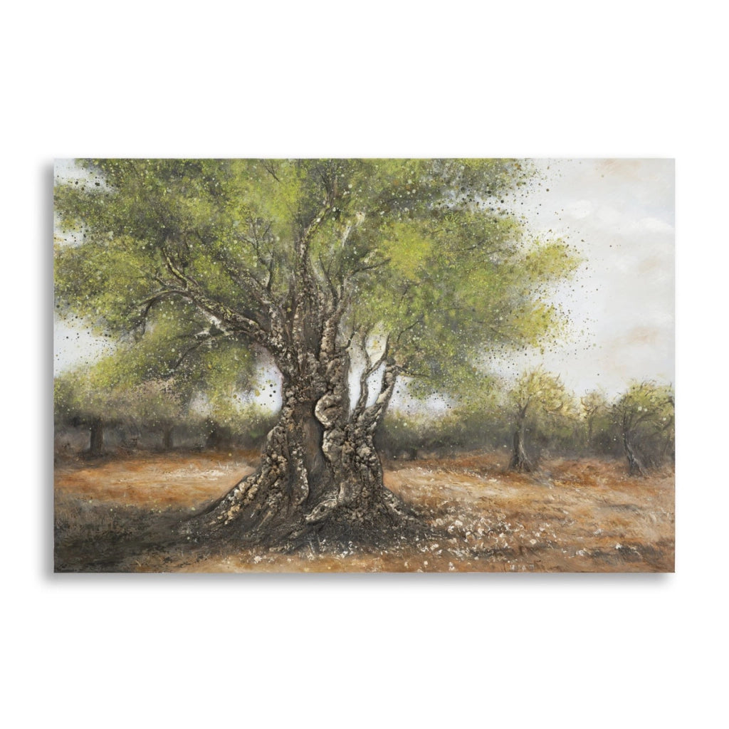 Stampa su Tela Albero 2, Multicolore, Legno, 120x3,8x80 cm