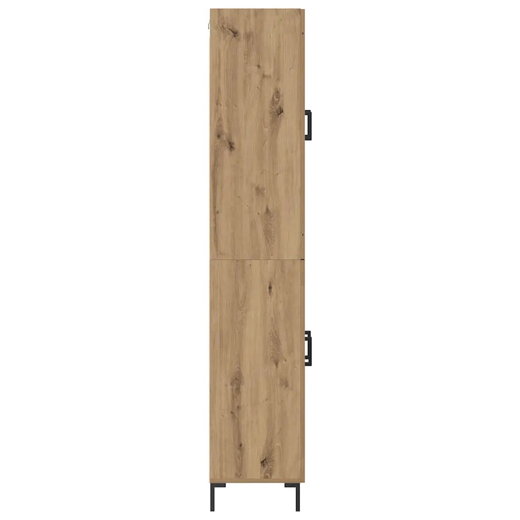 Credenza 2 pcs Rovere artigianale Legno multistrato