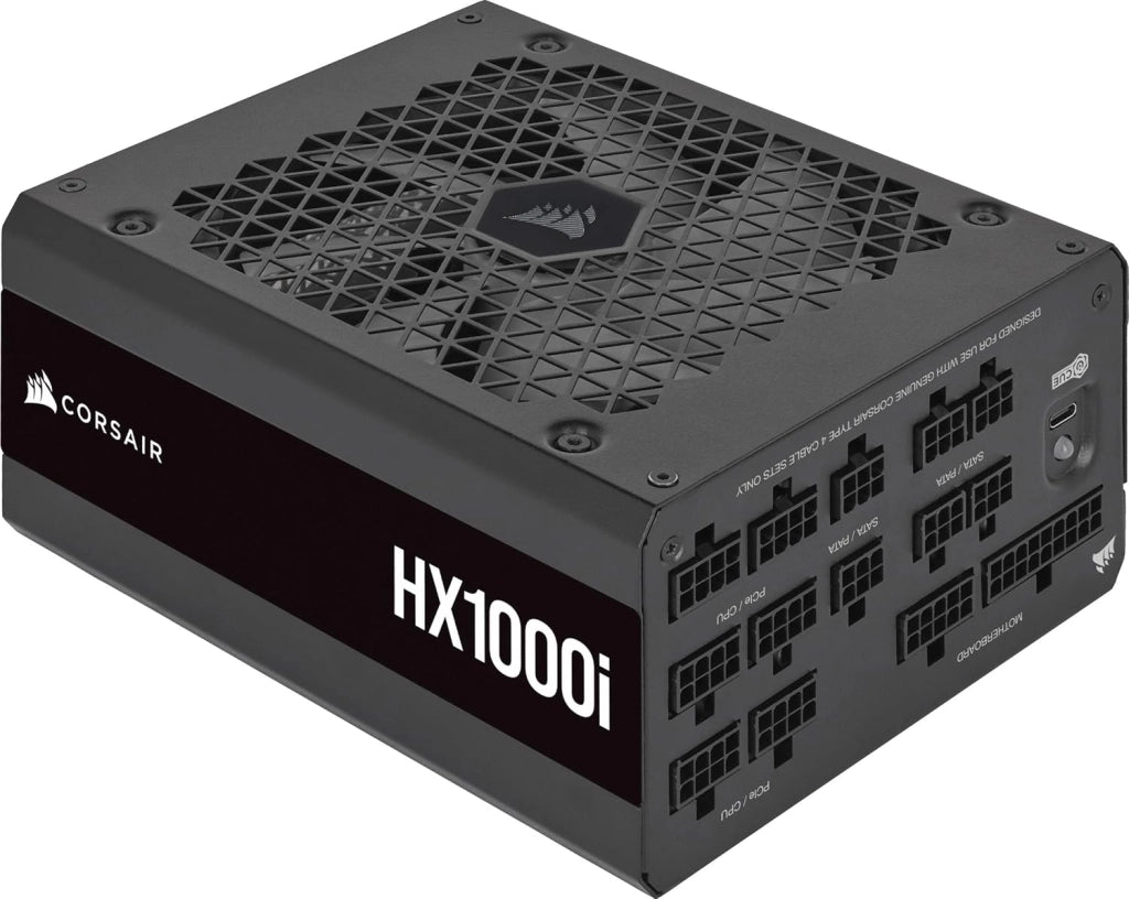 HX1200i Interamente Modulare Ultra-Silenzioso Alimentatore - Compatibilità con Standard ATX 3.0 e PCIe 5.0 - Ventola con Cuscinetto Fluidodinamico - CORSAIR iCUE - 80 PLUS Platinum - Nero