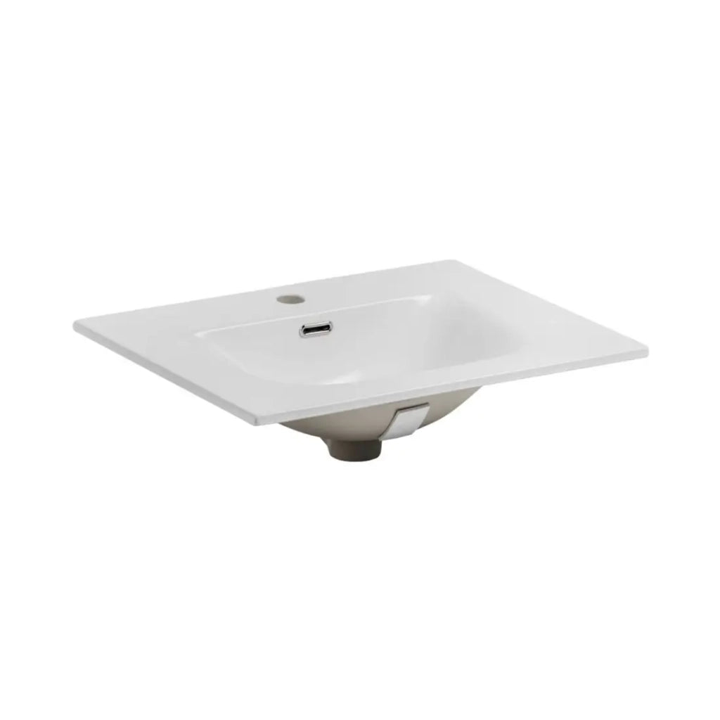 Set bagno ICON: mobiletto sottolavabo 60cm rosa cipria + lavabo da incasso bianco