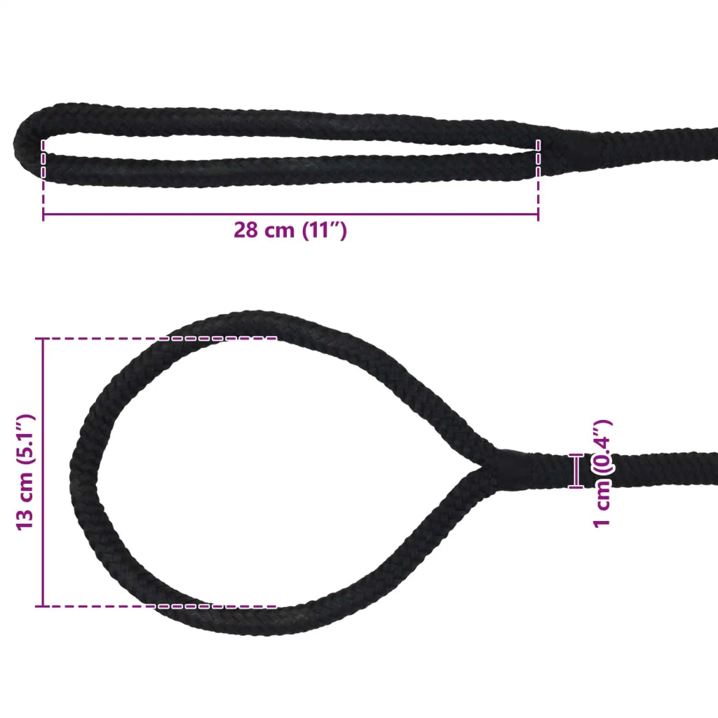Corda da Barca 9 m 1 Nero Poliestere 42029771