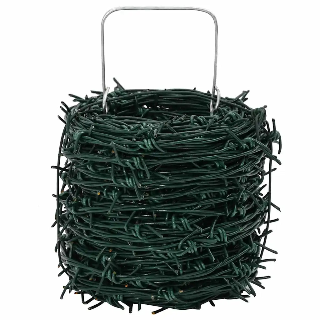 Fil di Ferro Spinato Verde 100 m Acciaio Zincato a Caldo CFW5550576