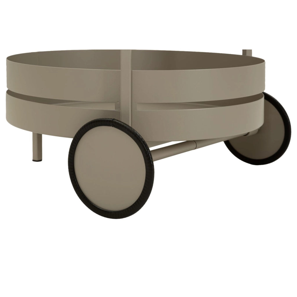 Carrello Saturno in metallo tortora