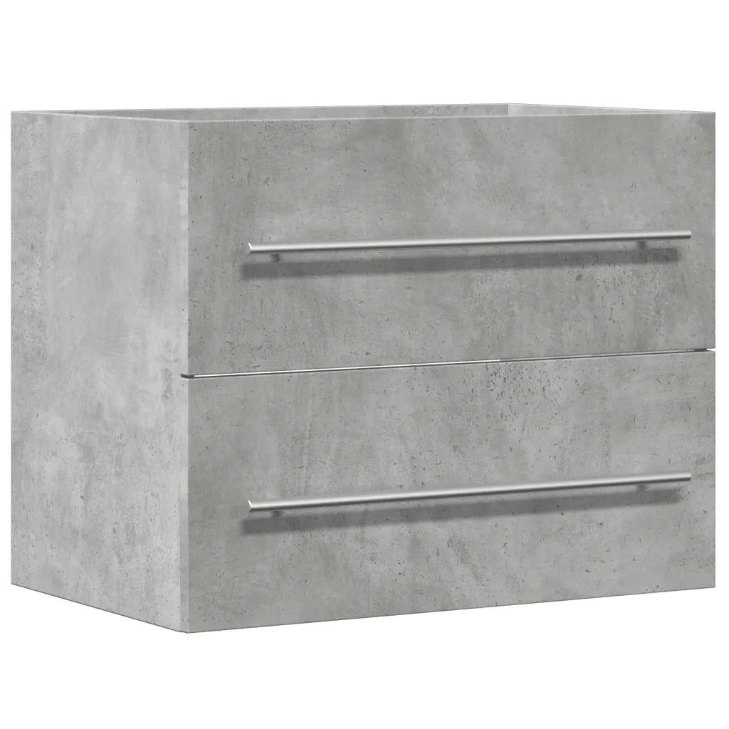 Mobile Lavabo-Armadietto da bagno Grigio Cemento 60x38,5x48 cm in Legno Multistrato