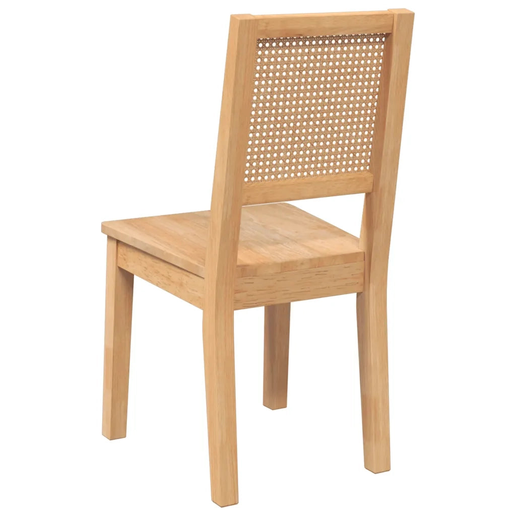 vidaXL Sedie da Pranzo 2 pz in Legno Massello di Hevea