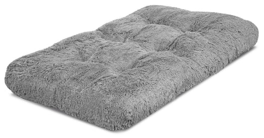 AIO FACTORY 130x90 cm Cuscino per cuccia per cani Shaggy Grigio chiaro Impermeabile