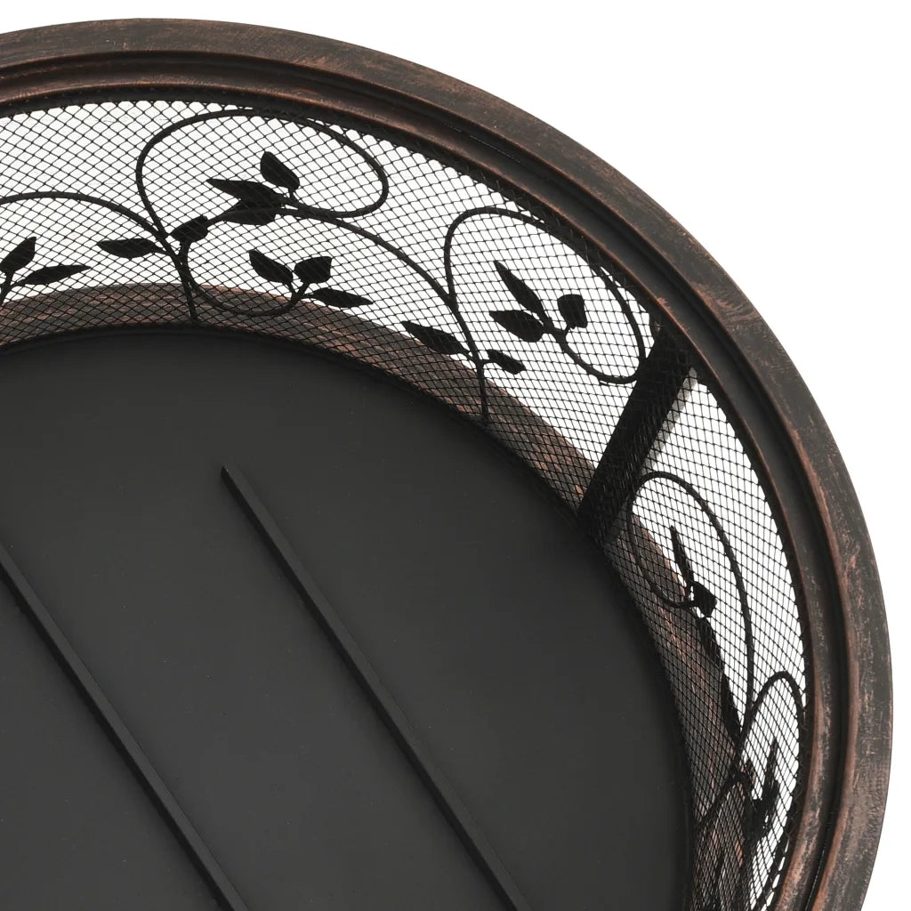 Braciere Rustico con Attizzatoio 67,5 cm XXL in Acciaio 311891