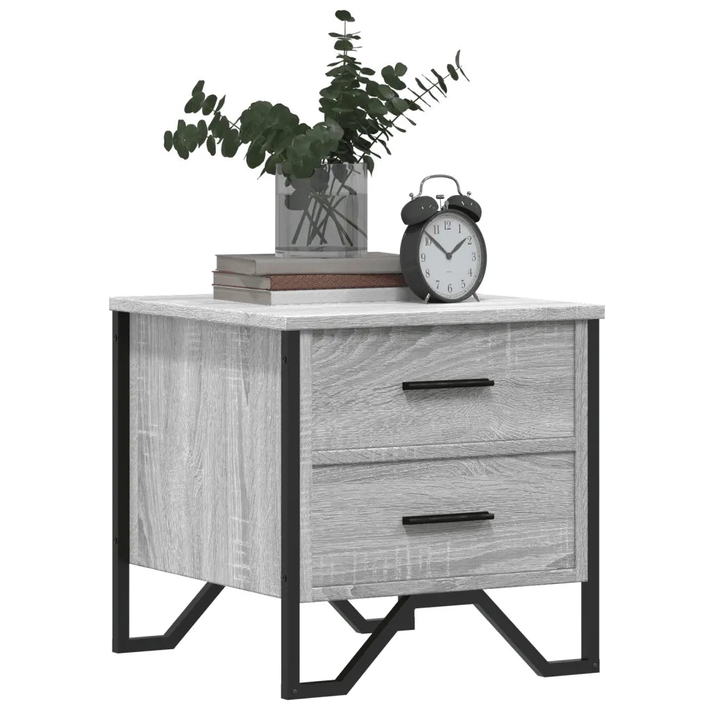 Comodini 2 pz Grigio Sonoma 40x41x40 cm in Truciolato 848511
