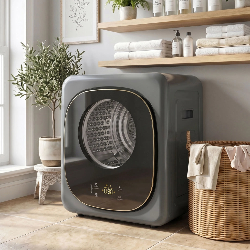 Asciugatrice per biancheria 4 kg ¨C Minimal ¨C Grigio e nero