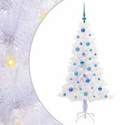 Albero di Natale | Decorazioni natalizie artificiale Bianco 150 cm PVC e Acciaio