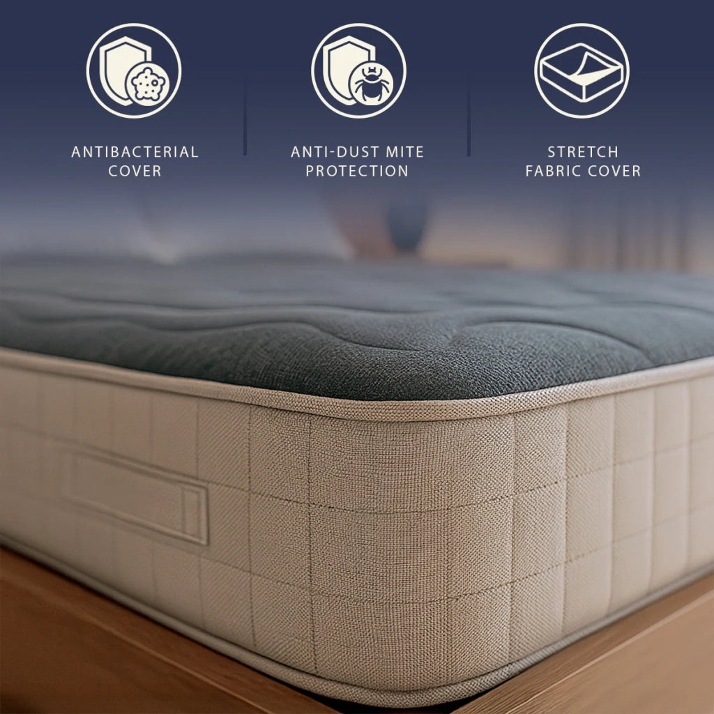 Materasso 80x190 cm in Memory Foam Alto 18 cm | Materasso a 9 Zone Ortopedico e Ipoallergenico | Rivestimento Antiacaro e Antibatterico