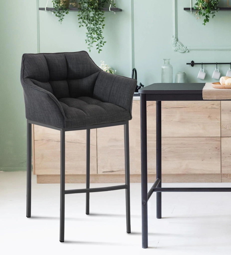 Barhocker Damaso B Stoff mit 4-FuЯ Gestell