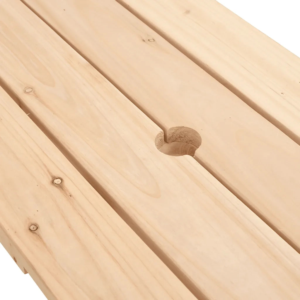 vidaXL Tavolo da Picnic per 4 Bambini con Ombrellone Legno di Abete