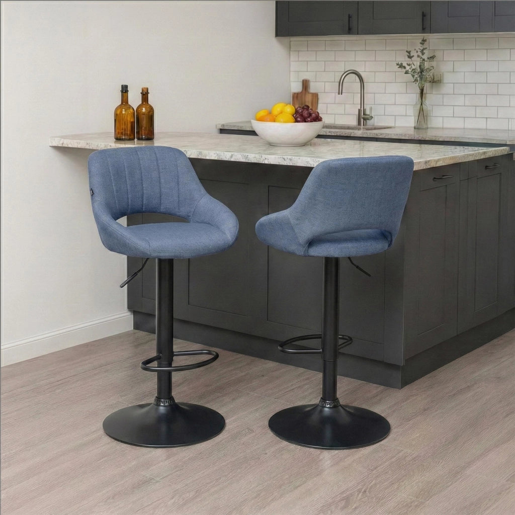 Set di 2 sgabelli da bar tessuto Milet B 8