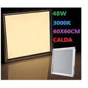 Trade Shop - Lampada Led Pannello Quadrato 48w Incasso 220v Freddo Bianco Calda 60x60cm - -bianco Caldo      -