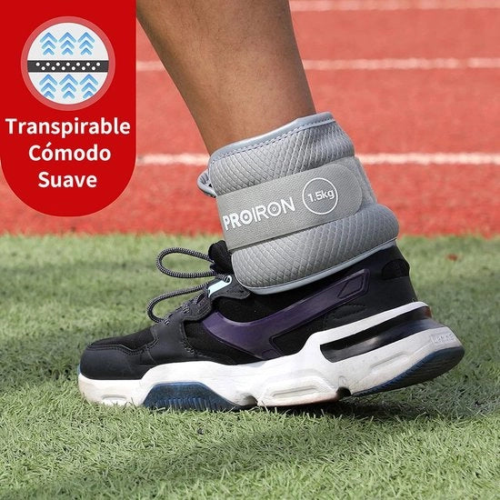 Set di pesi per braccia e gambe 0,5 kg, 1 kg, 1,5 kg, 2 kg, coppia per allenamento, esercizio, corsa, jogging, ginnastica, rosso, blu, rosso, nero