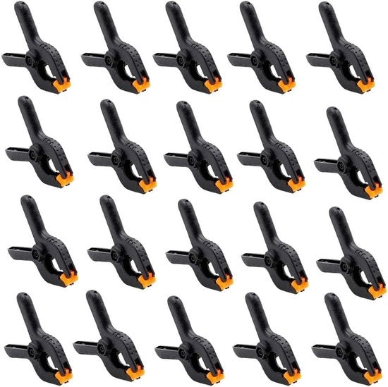 Mini clip per fotografie - Nylon - Krachtige clip - Zwart - Clip per knutselen e giardinaggio - 1 pc