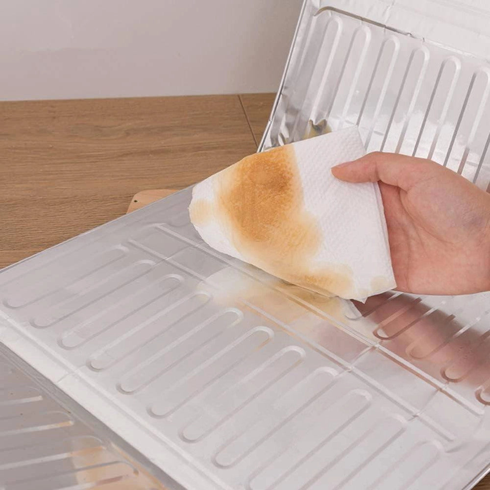 Trade Shop - Protezione Fornelli A 3 Lati Paraschizzi Olio Frittura Cucina Pannelli Isolanti -
