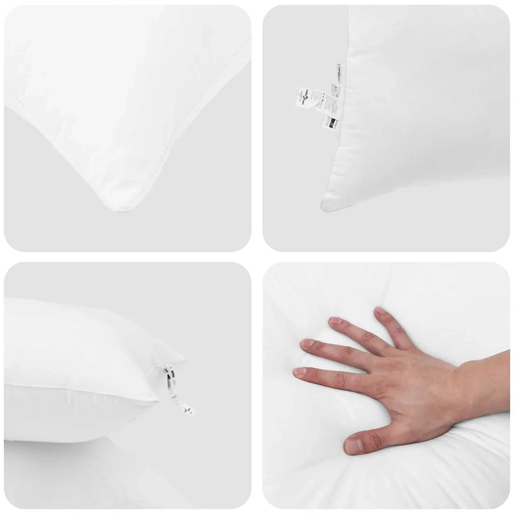 vidaXL Piumone con cuscino 3 pcs Bianco 240 x 260 cm Microfibra