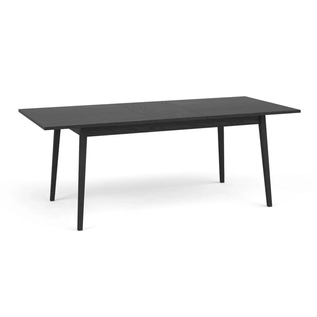 Tavolo allungabile MONDO - Nero opaco - 180 a 220 cm - Piedi design in metallo