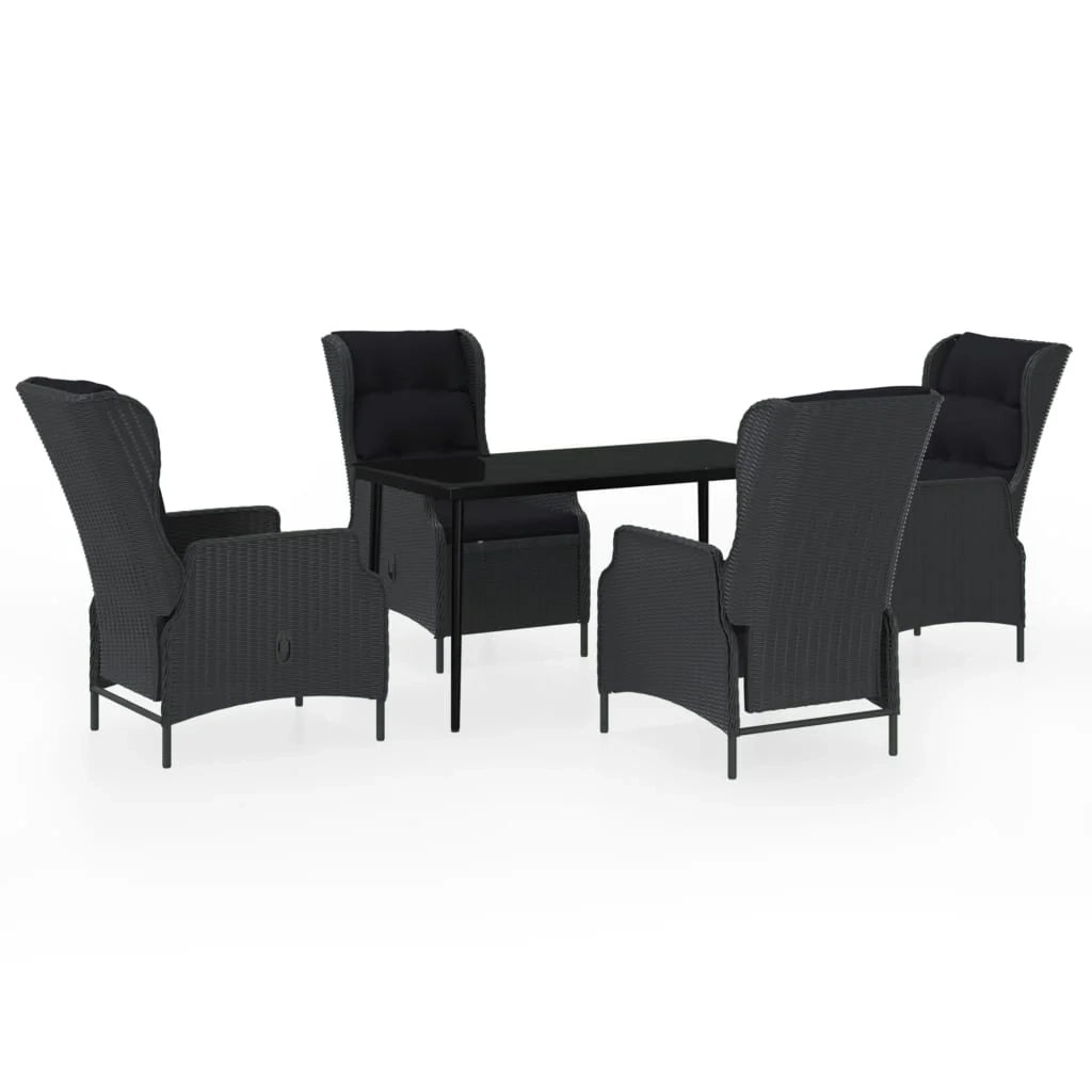 Set da pranzo da giardino per esterni 5 pezzi grigio scuro 02_0013804