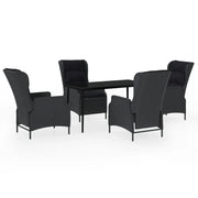 Set da pranzo da giardino per esterni 5 pezzi grigio scuro 02_0013804