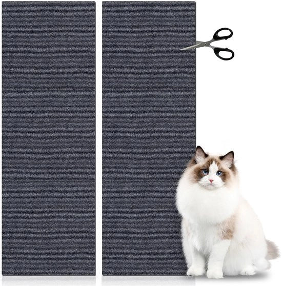 Matto di graticola per gatti, 2 pezzi di graticola per gatti 30 x 100 cm matto di graticola autoadesivo grigio graticola per gatti parete per gatti DIY matto di graticola protezione per gatti per divano