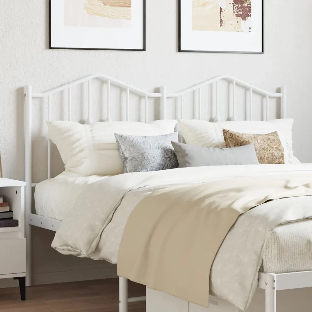 Testiera in Metallo Bianco 140 cm