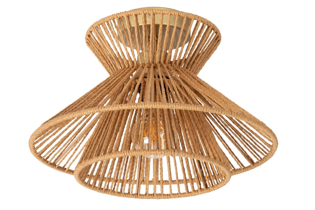 Plafoniera TASMAN in carta legno chiaro E27 60W Lucide