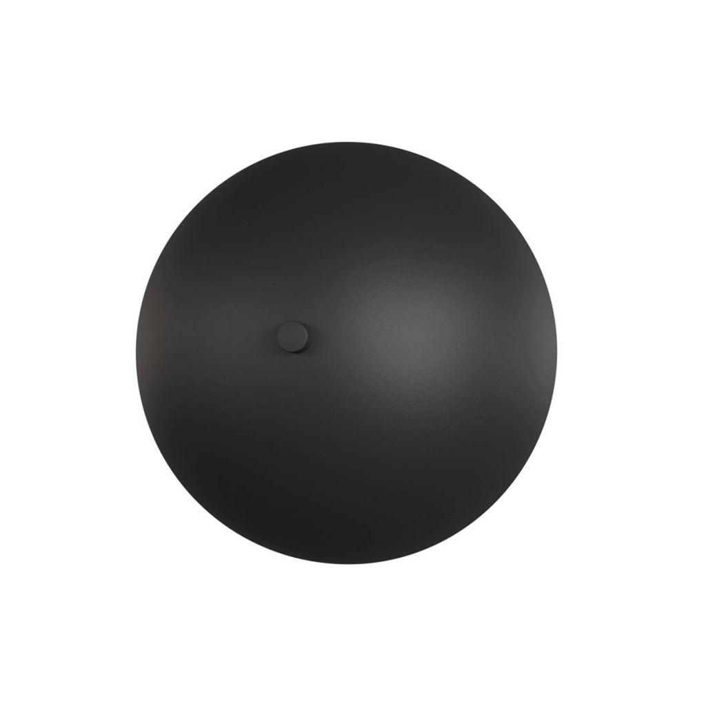 Lampada da parete Mush in acciaio nero opaco