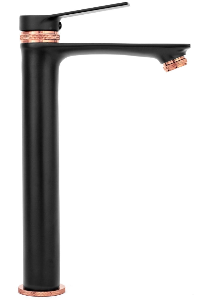 Rubinetto Da Lavabo Rea Viral Black-rose Gold High